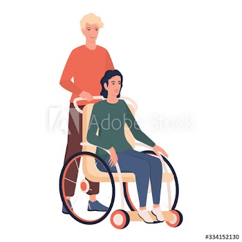 Disabled people living active life concept