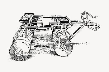 Disc harrow clipart, vintage hand | Free Vector - rawpixel