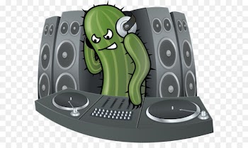 Disc jockey Cactaceae DJ mixer Clip art - DJing cactus 