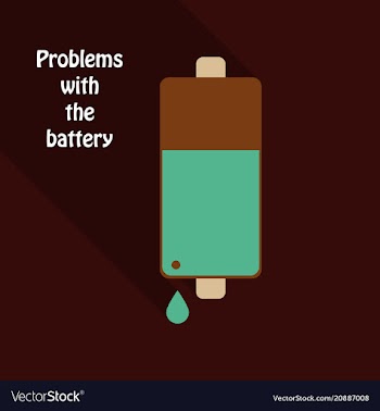 Discharged and fully charged battery smartphone vector image