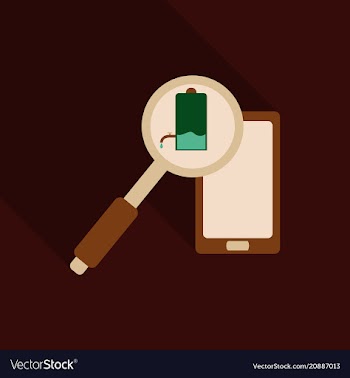 Discharged and fully charged battery smartphone vector image