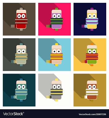 Discharged and fully charged battery smartphone vector image