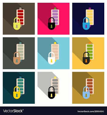 Discharged and fully charged battery smartphone vector image
