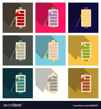 Discharged and fully charged battery smartphone vector image