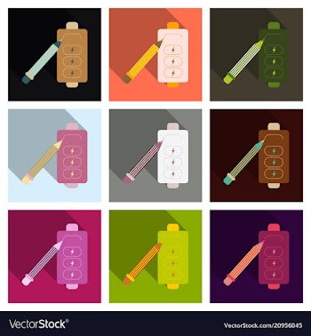 Discharged and fully charged battery smartphone vector image