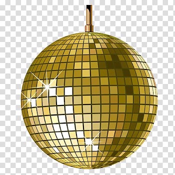 Disco ball illustration, Disco ball Nightclub Light, Gold disco ball transparent background PNG clipart
