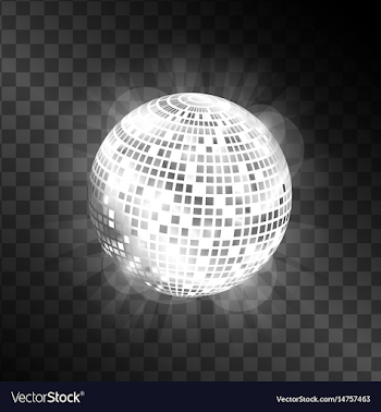 Disco ball isolated on transparent background Vector Image