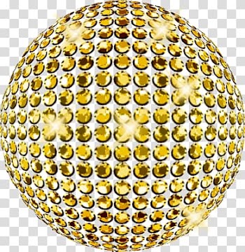 Disco ball Light Gold, ball transparent background PNG clipart