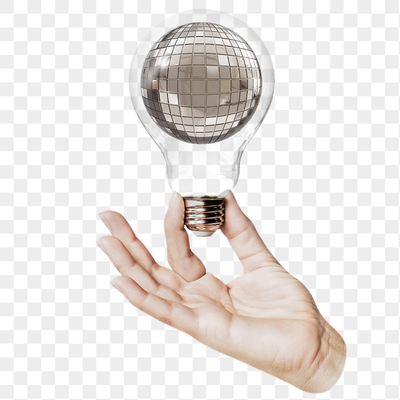 Disco ball png sticker, hand | Free PNG - rawpixel