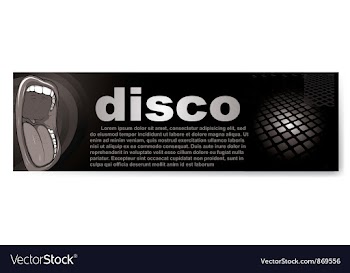 Disco banner vector image