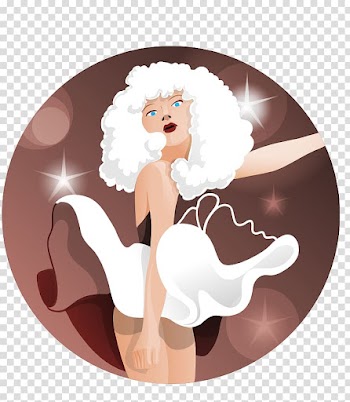 Disco Dance Drawing Illustration, Cartoon painted white hair woman disco dancing transparent background PNG clipart