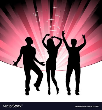  					Disco dance young people vector image														