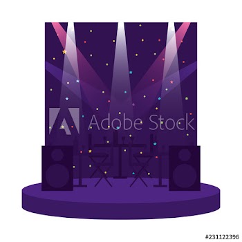 disco scene with speakers