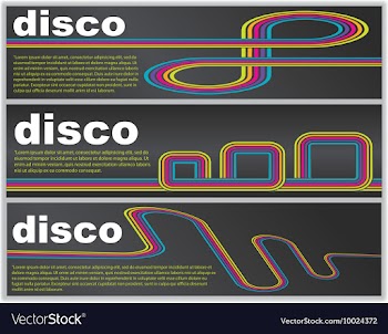 Disco web banners vector image