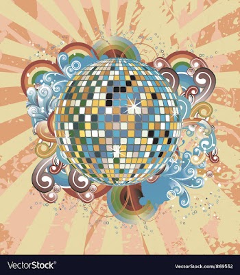 Discoball with circles vector image