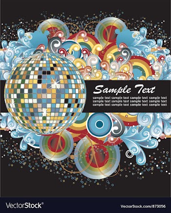 Discoball with circles vector image
