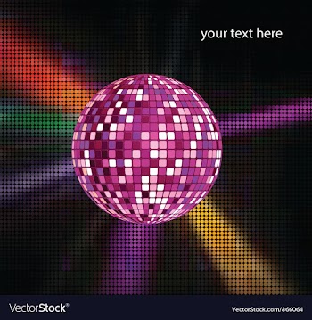 Discoball with ray vector image