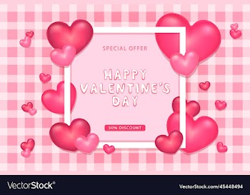 discount banner for valentines day