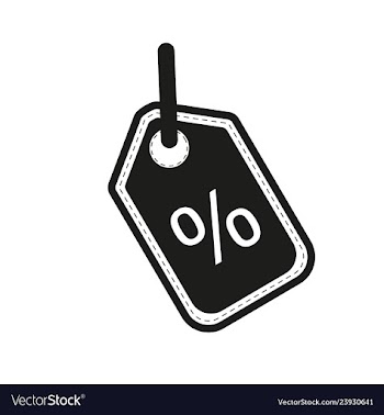 Discount icon in trendy flat style isolated on vector image