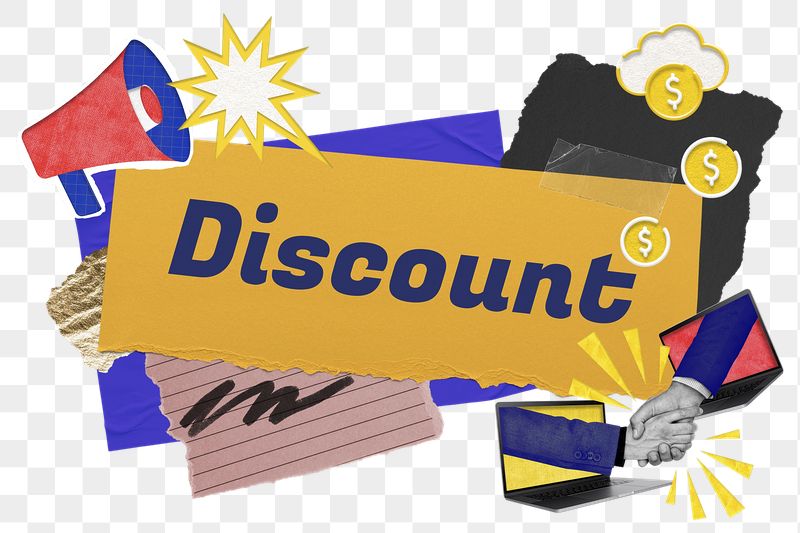 Discount png word sticker typography, | Free PNG - rawpixel