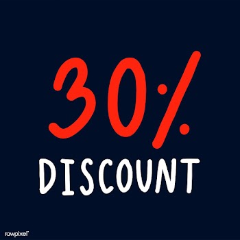 Discount typography vector in white | Free stock vector - 472305