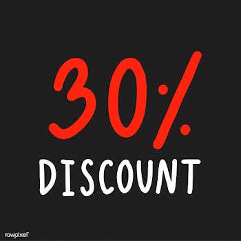 Discount typography vector in white | Free stock vector - 472410
