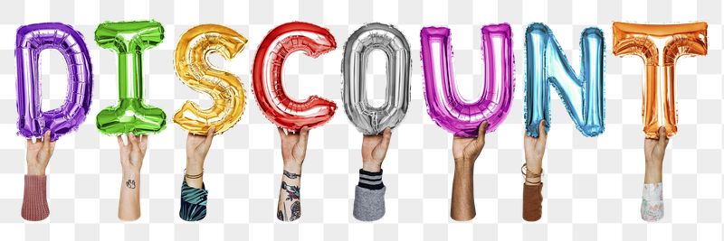 Discount word png, letter foil | Free PNG - rawpixel