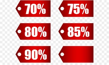 Discounting Coupon Price Discount shop - Red Discount Tags Set Part 3 Transparent PNG Image 