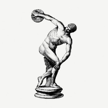 Discus athlete statue drawing, vintage | Free PSD - rawpixel