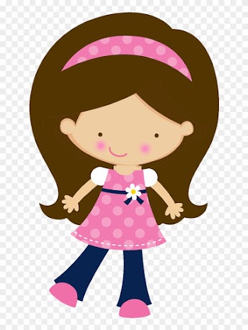 Diseños Para Cortes De Placas En Goma Eva Para Decorar - Little Girl Clipart Png