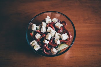 Dish on Clear Glass Bowl