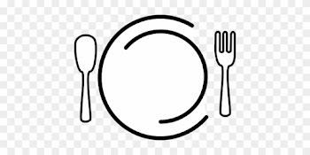 Dishes Plate Fork Spoon Food Restaurant Ea - Food Clip Art No Background