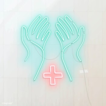 Disinfect your hands neon sign  | Free  illustration - 2303093