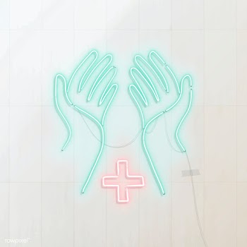 Disinfect your hands neon sign vector | Free  vector - 2303102
