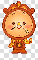 Disney, brown clock animation transparent background PNG clipart