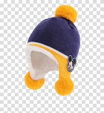 Disney children's knitted hat autumn and winter transparent background PNG clipart