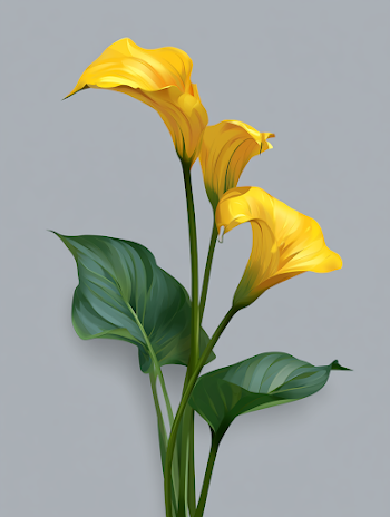 Disney-Inspired Yellow Calla Lily Stem