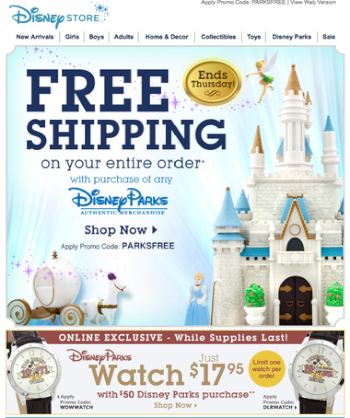 Disney Store Online: Free Shipping with ANY Disney Parks Purchase ...