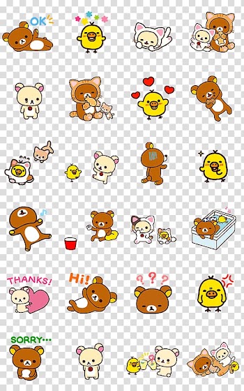 Disney Tsum Tsum Rilakkuma Sticker Adhesive tape LINE, line transparent background PNG clipart