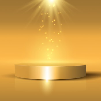 Display background with empty podium Free Vector