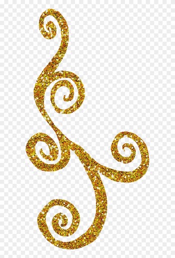 Displaying Images For Gold Swirls Png - Gold Glitter Design Png