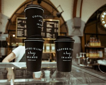 Disposable Black-and-white Plastic Coffee Cups