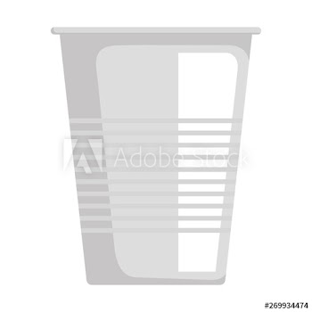disposable cup material icon vector illustration