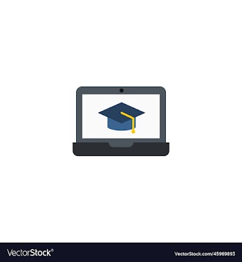 distance learning creative icon from e-learning