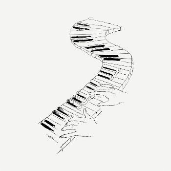 Distorted piano drawing, vintage illustration | Free PSD - rawpixel