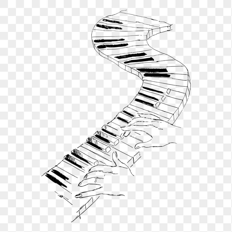 Distorted piano png sticker, vintage | Free PNG - rawpixel