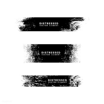 Distressed black stroke banners | Free stock vector - 553932