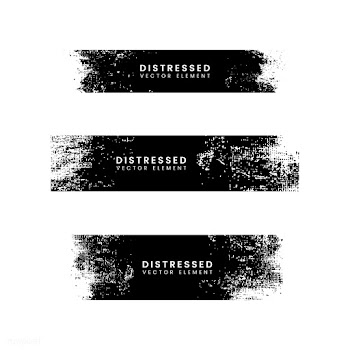 Distressed black stroke banners | Free stock vector - 553935
