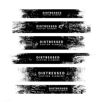 Distressed black stroke banners | Free stock vector - 553940
