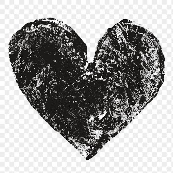 Distressed heart png sticker, black | Free PNG Sticker - rawpixel